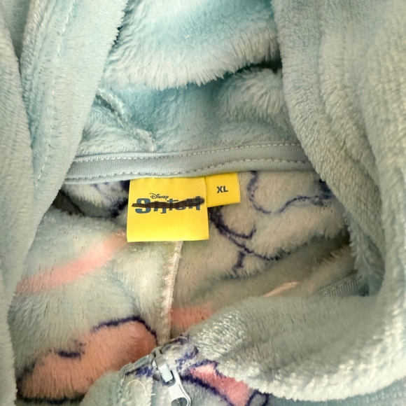 Disney Women's Stitch Light Blue Fleece Pajama Size XL NWOT - Picture 5 of 8